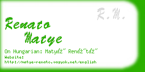 renato matye business card